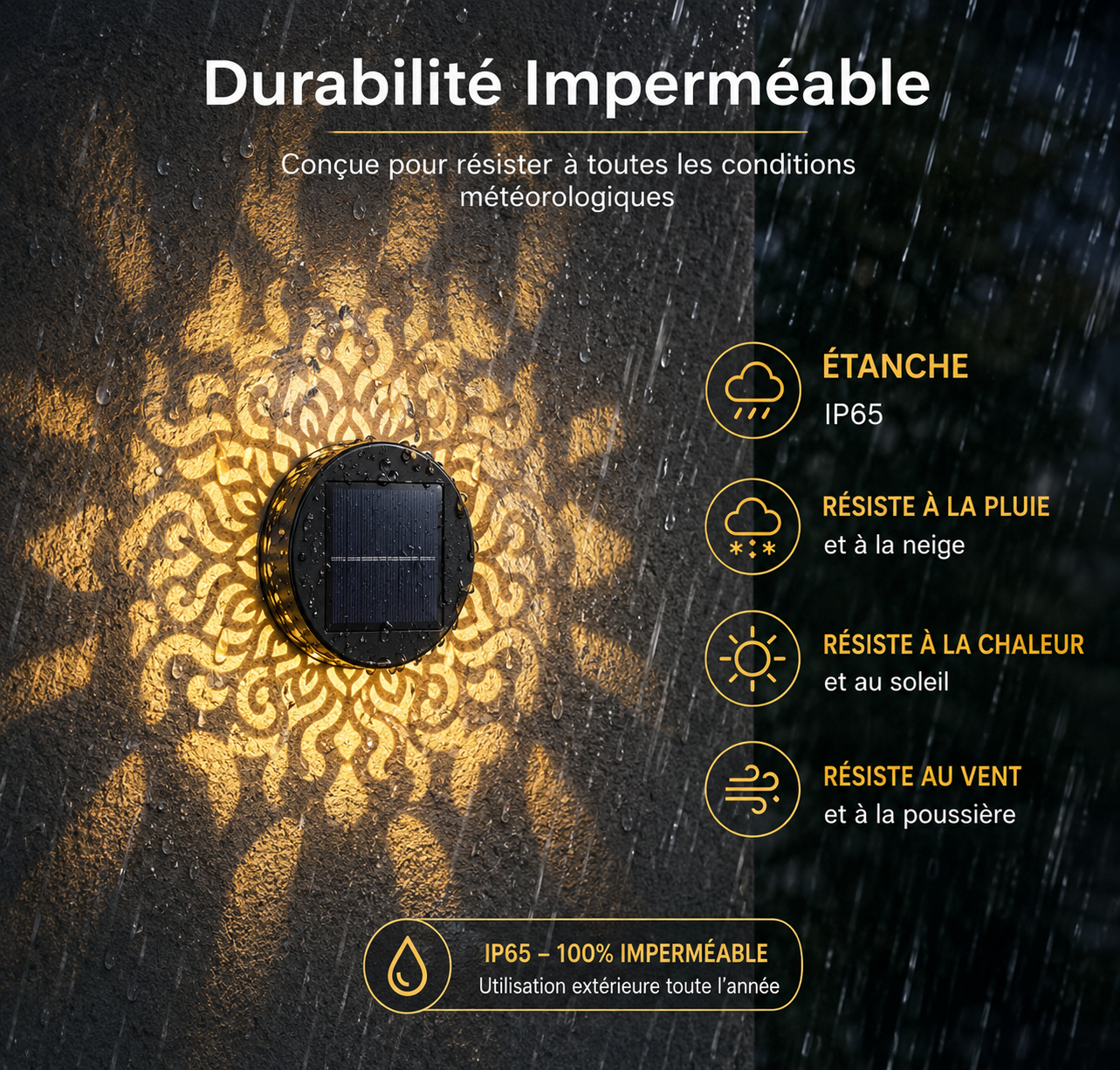 Projecteur de mandalas à énergie solaire